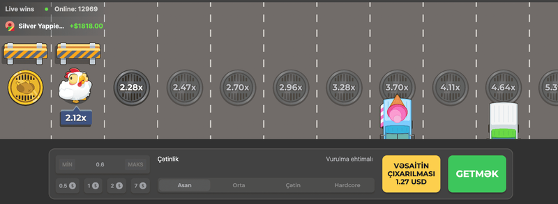 Pin Up Chicken Road qaydaları